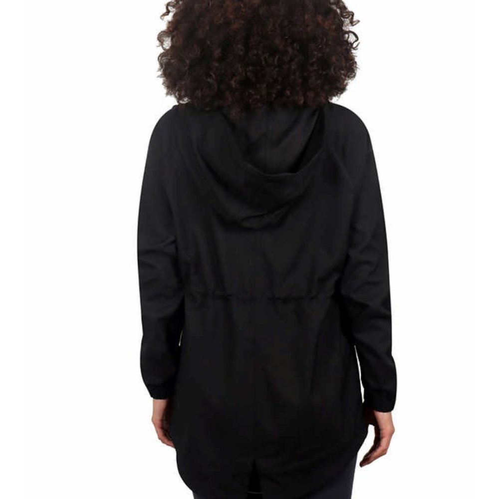 Kirkland Signature Anorak Hooded Jacket Lightweight Coat Black Women's - Picture 5 of 8